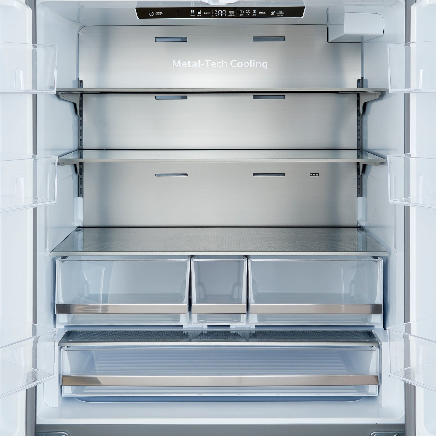 Forno Aosta 36-Inch French Door Refrigerator, Stainless Steel, 22.4 cu.ft, External Water Dispenser, Automatic Ice Maker, ENERGY STAR Certified - BonPrix Électroménagers