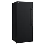 Forno Maderno 28-Inch Convertible Upright Freezer/Refrigerator in Black with Antique Brass Handle, 13.6 cu.ft., Left Swing - BonPrix Électroménagers