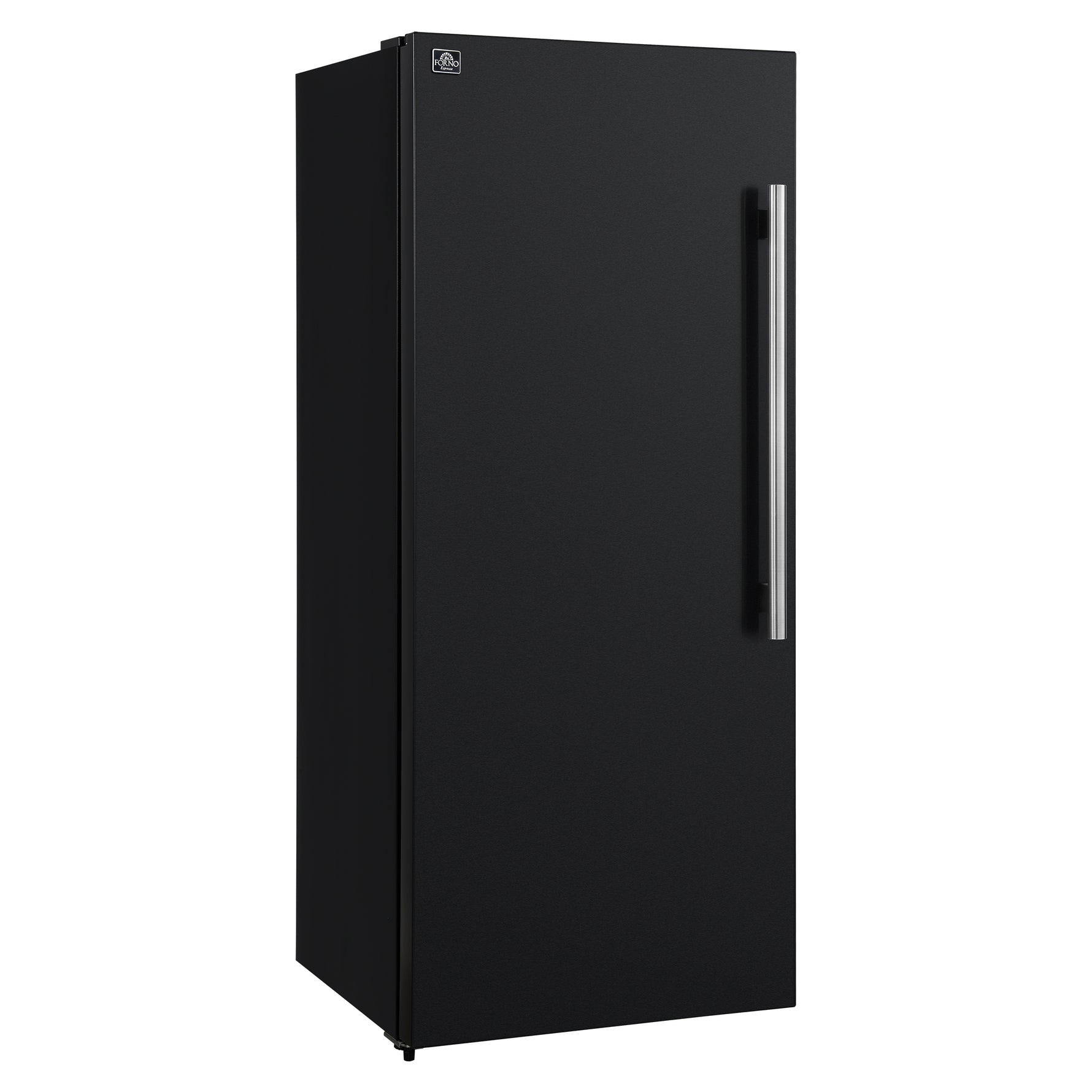 Forno Maderno 28-Inch Convertible Upright Freezer/Refrigerator in Black with Antique Brass Handle, 13.6 cu.ft., Left Swing - BonPrix Électroménagers