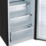 Forno Maderno 28-Inch Convertible Freezer/Refrigerator in Black with Antique Brass Handle, 13.6 cu.ft. Right Swing - BonPrix Électroménagers