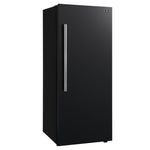 Forno Maderno 28-Inch Convertible Freezer/Refrigerator in Black with Antique Brass Handle, 13.6 cu.ft. Right Swing - BonPrix Électroménagers