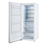 Forno Maderno 28-Inch Convertible Upright Freezer/Refrigerator in White with Antique Brass Handle, 13.6 cu.ft., Left Swing - BonPrix Électroménagers