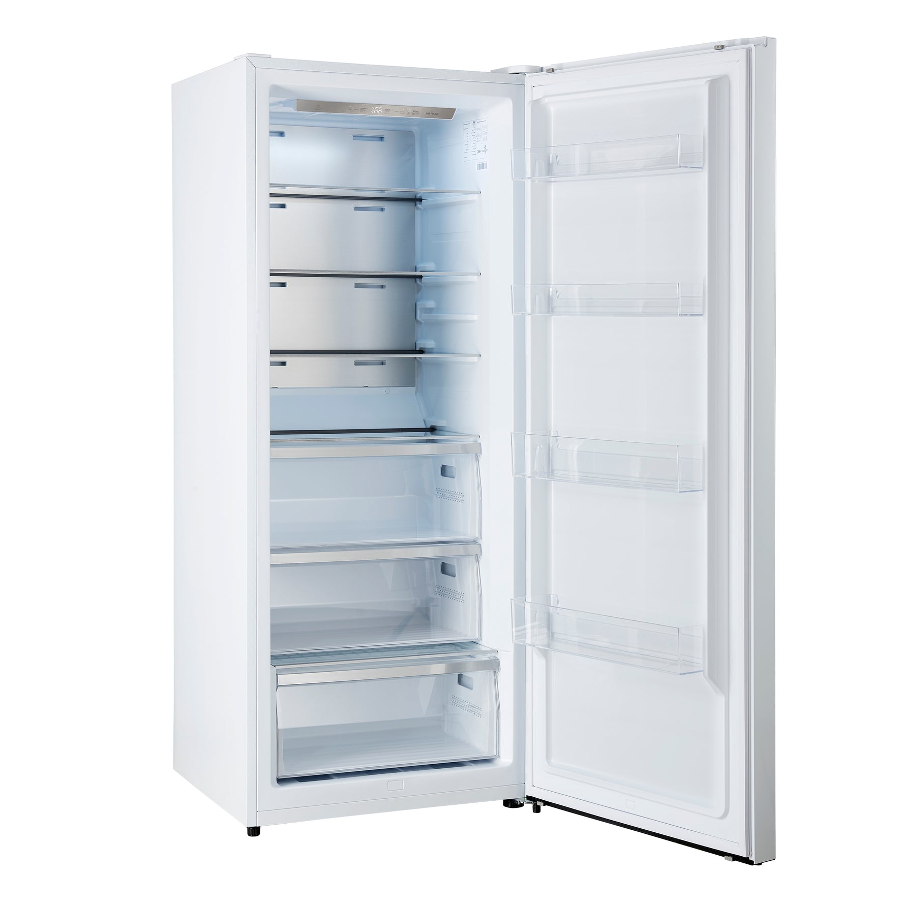 Forno Maderno 28-Inch Built-In Convertible Refrigerator in White with Antique Brass Handle, 13.6 cu.ft. Right Swing with Decorative Trim - 32-Inch Wide - BonPrix Électroménagers