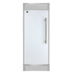 Forno Maderno 28" Built-In Convertible Refrigerator in White, 13.6 cu.ft. Left Swing with Decorative Grill - 32" Wide - BonPrix Électroménagers