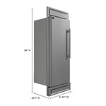 Forno Maderno 28-Inch Built-In Convertible Refrigerator, 13.6 cu.ft, Left Swing, Decorative Grill, ENERGY STAR Certified - BonPrix Électroménagers