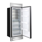 Forno Maderno 28-Inch Built-In Convertible Refrigerator in Black with Antique Brass Handle, 13.6 cu.ft. Right Swing with Decorative Grill - 32-Inch Wide - BonPrix Électroménagers