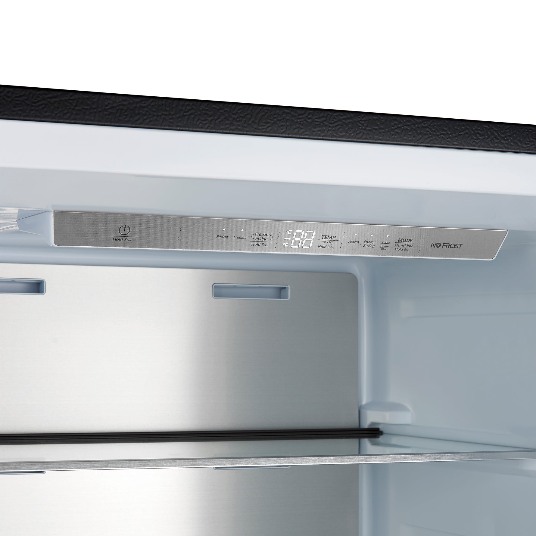 Forno Maderno 28-Inch Convertible Freezer/Refrigerator in Black with Antique Brass Handle, 13.6 cu.ft. Right Swing - BonPrix Électroménagers
