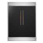 Forno Maderno 2-28-Inch Wide Convertible Refrigerator/Freezer in Black, Decorative Trim, 27.2 cu.ft, 84-Inch High, ENERGY STAR Certified - BonPrix Électroménagers