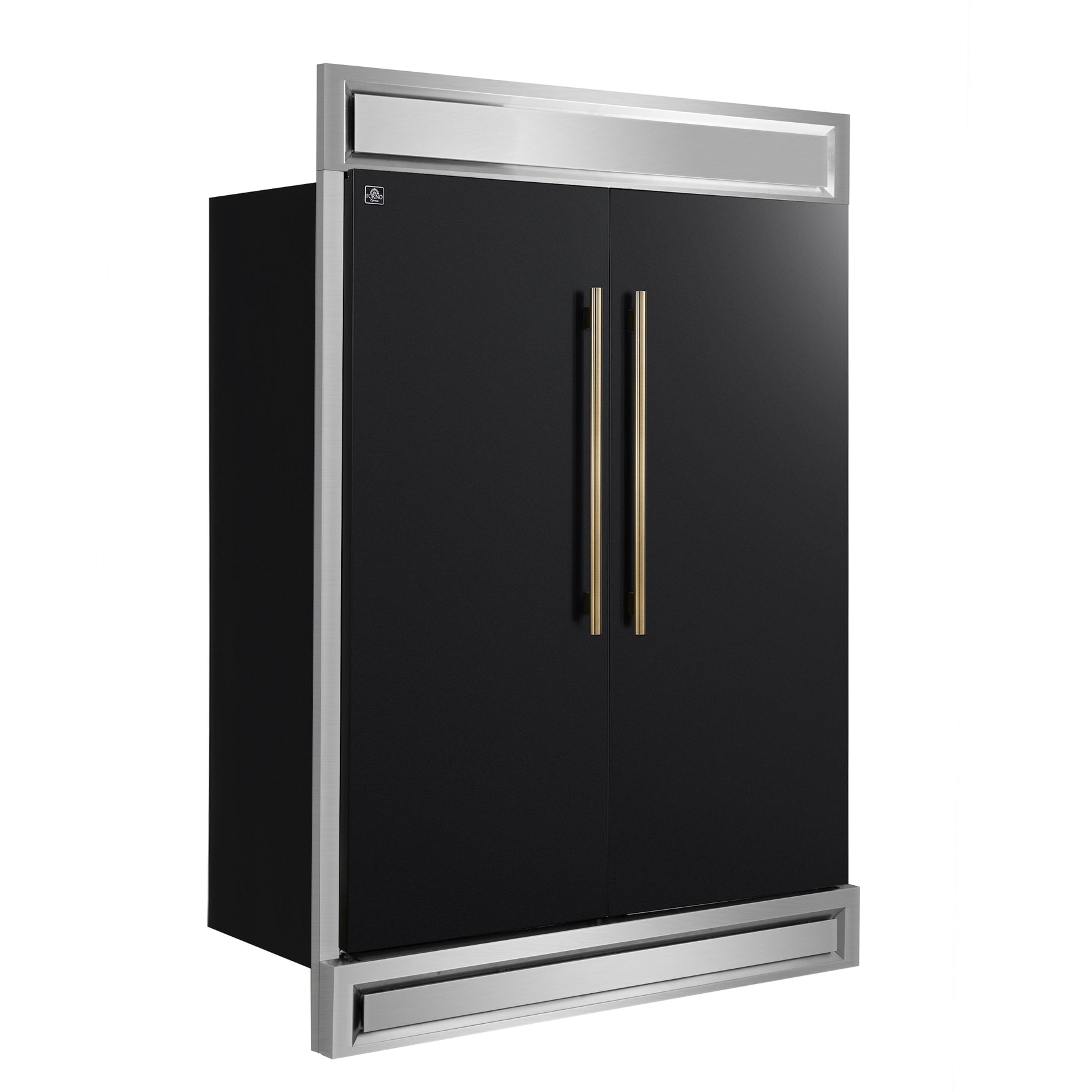 Forno Maderno 2-28-Inch Wide Convertible Refrigerator/Freezer in Black, Decorative Trim, 27.2 cu.ft, 84-Inch High, ENERGY STAR Certified - BonPrix Électroménagers