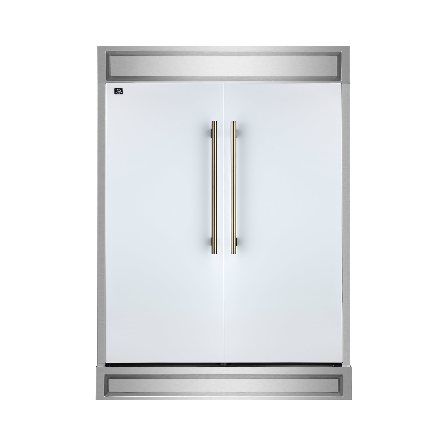 Forno Maderno 2-28-Inch Wide Convertible Refrigerator/Freezer in White, Decorative Trim, 27.2 cu.ft, 84-Inch High, ENERGY STAR Certified - BonPrix Électroménagers