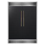 Forno Maderno 2-28-Inch Wide Convertible Refrigerator/Freezer in Black, Decorative Trim Grill, 27.2 cu.ft, 84-Inch High, ENERGY STAR Certified - BonPrix Électroménagers