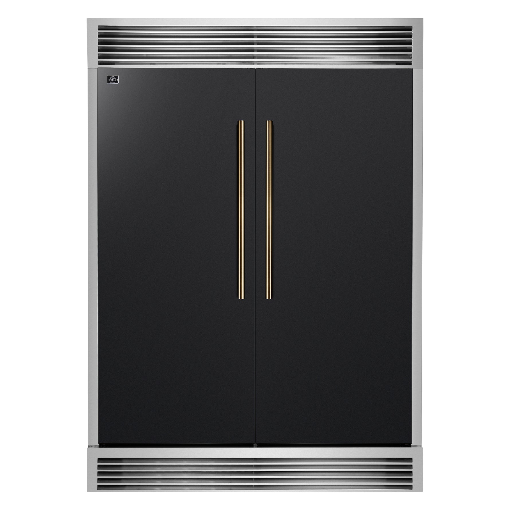Forno Maderno 2-28-Inch Wide Convertible Refrigerator/Freezer in Black, Decorative Trim Grill, 27.2 cu.ft, 84-Inch High, ENERGY STAR Certified - BonPrix Électroménagers