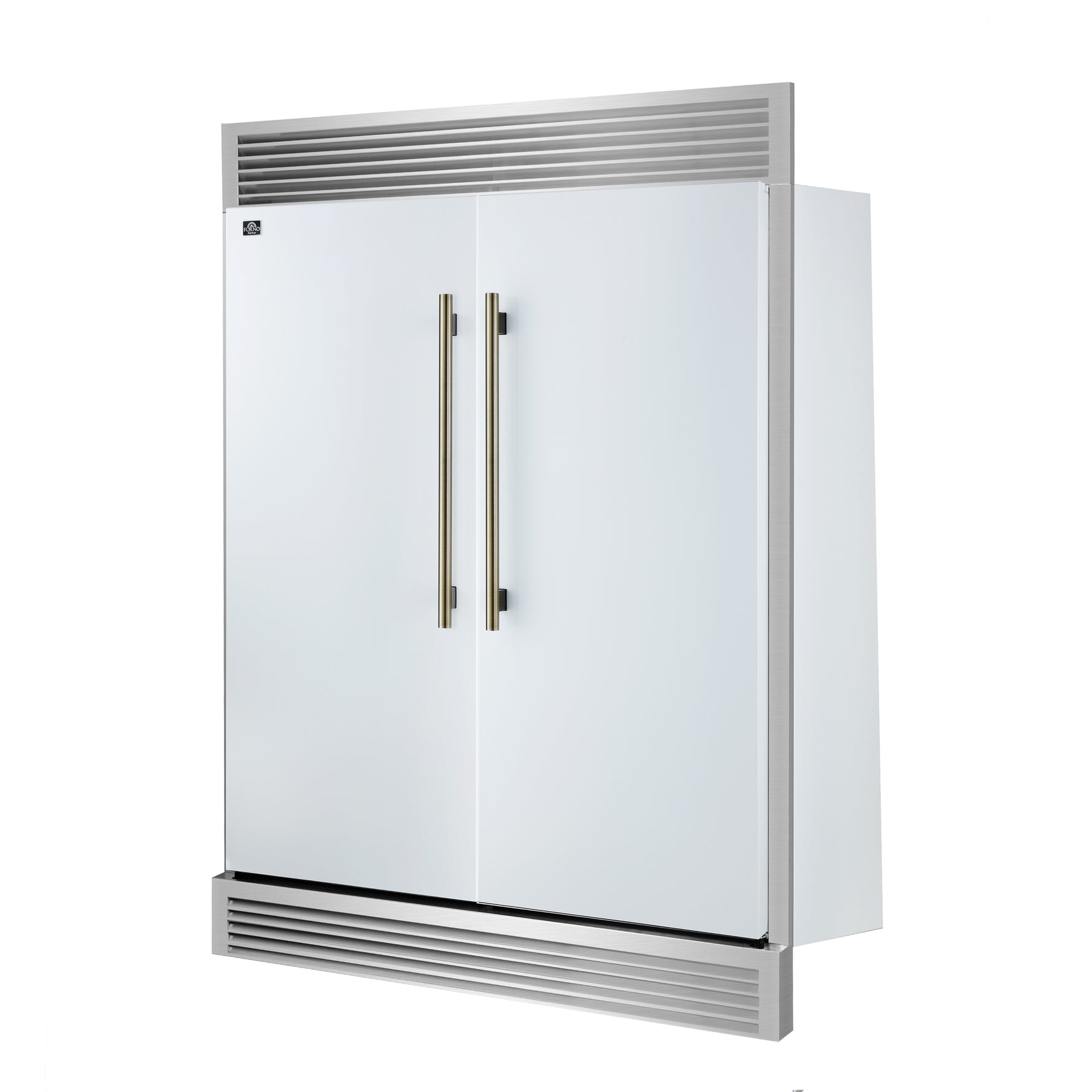 Forno Maderno 2-28-Inch Wide Convertible Refrigerator/Freezer in White, Decorative Trim, 27.2 cu.ft, 84-Inch High, ENERGY STAR Certified - BonPrix Électroménagers