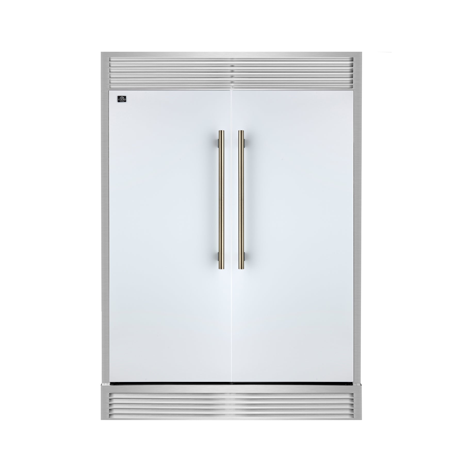 Forno Maderno 2-28-Inch Wide Convertible Refrigerator/Freezer in White, Decorative Trim, 27.2 cu.ft, 84-Inch High, ENERGY STAR Certified - BonPrix Électroménagers