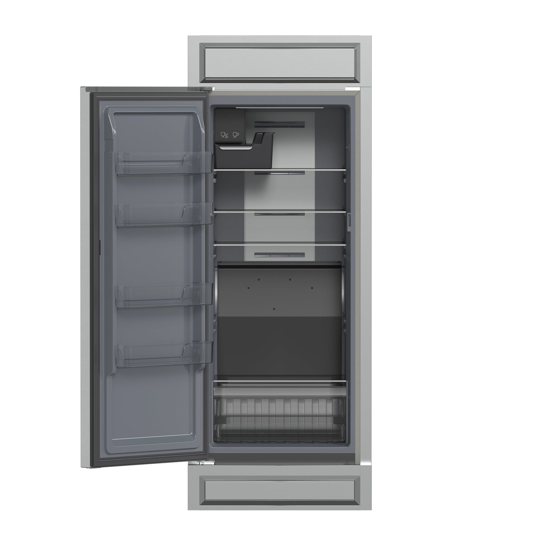 Forno Fortezza 32 Inch Left-Swing Freezer with Trim Kit, Stainless Steel, with Automatic Ice Maker - BonPrix Électroménagers