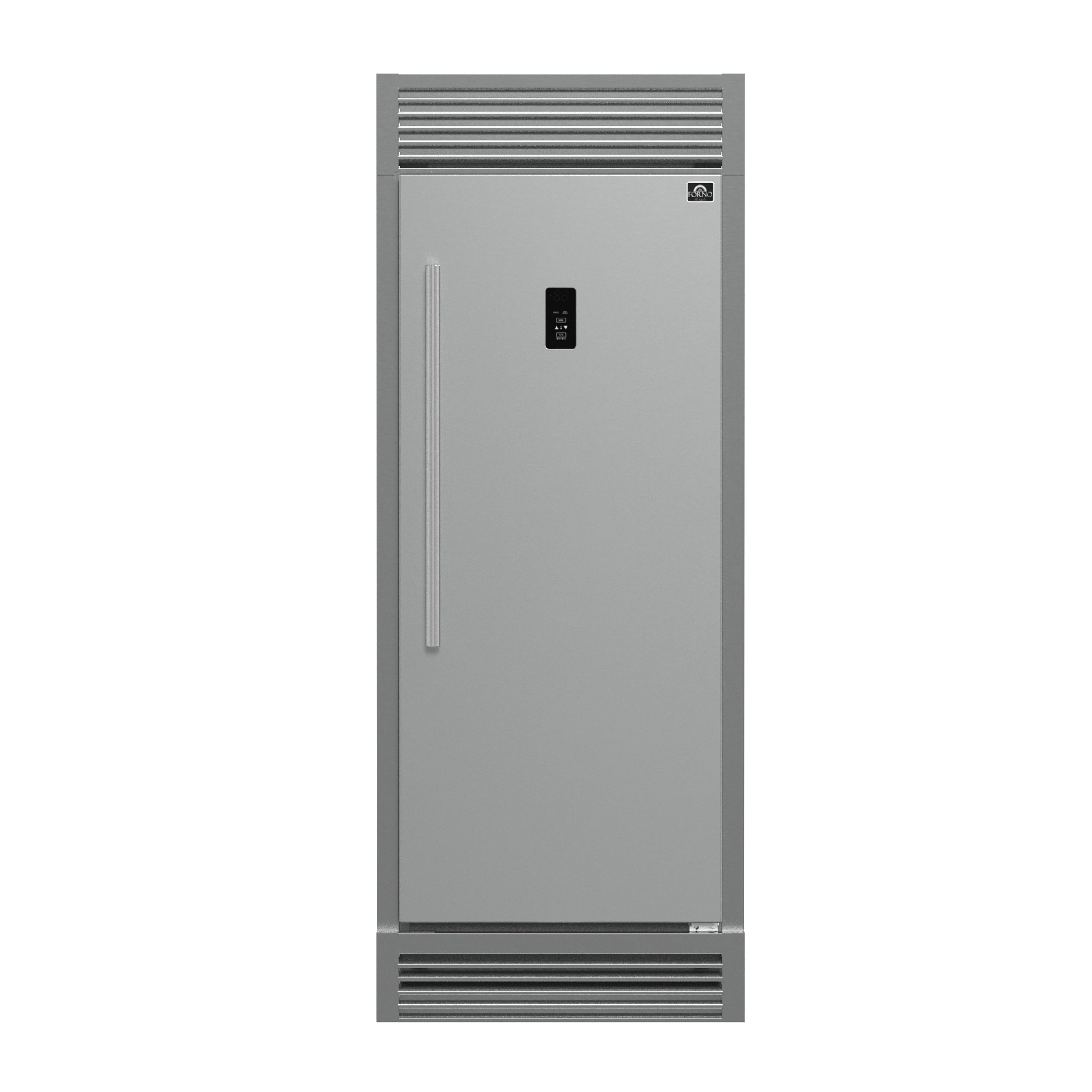 Forno Fortezza 32 Inch Right-Swing Convertible Refrigerator/Freezer with Trim Grill, Stainless Steel, Total No Frost - BonPrix Électroménagers
