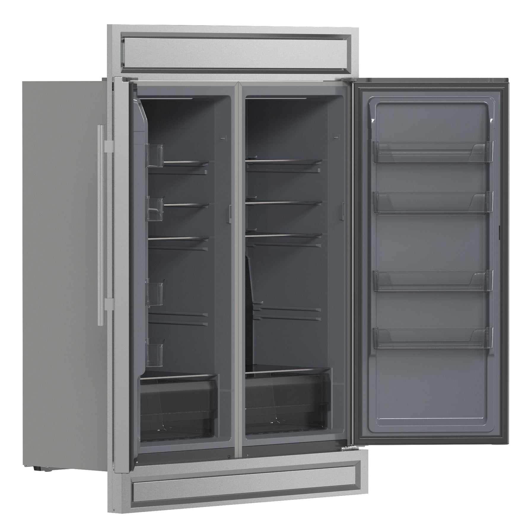 Forno Fortezza 60 Inch Convertible Refrigerator/Freezer with Modern Trim Kit, Stainless Steel, Total No Frost, with Automatic Ice Maker - BonPrix Électroménagers
