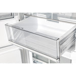 Custodia 48" Bottom Freezer combo, 20.6 cf., Ice Maker, Total No frost, White, Antique Brass handles