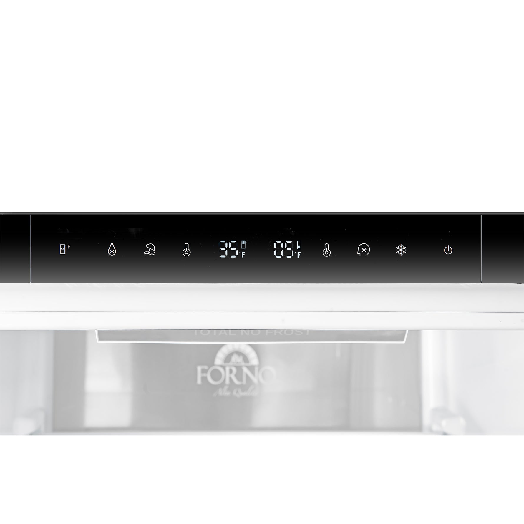Custodia 24" Bottom Freezer, 10.3 cf., Right Swing, Total No frost, White, Antique Brass handles