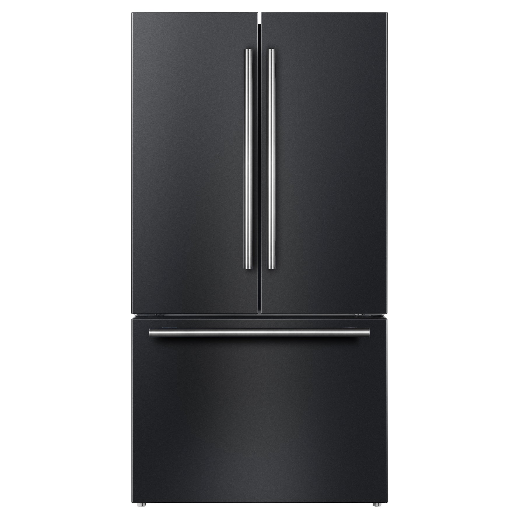 Forno Rivello 36 Inch French Door Refrigerator in Black with Antique Brass, Internal Water Dispenser, Filtered Ice, Adjustable Shelves, Energy Star Certified - BonPrix Électroménagers