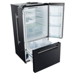 Forno Rivello 36 Inch French Door Refrigerator in Black with Antique Brass, Internal Water Dispenser, Filtered Ice, Adjustable Shelves, Energy Star Certified - BonPrix Électroménagers
