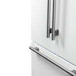 Forno Rivello 36 Inch French Door Refrigerator in White with Antique Brass, Internal Water Dispenser, Filtered Ice, Adjustable Shelves, Energy Star Certified - BonPrix Électroménagers