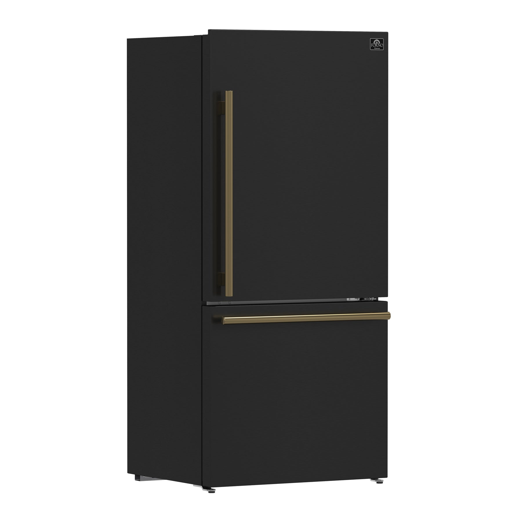 Forno Milano Espresso 31-Inch Bottom Freezer Refrigerator, Black, 17.2 cu.ft Capacity, Energy Efficient - BonPrix Électroménagers