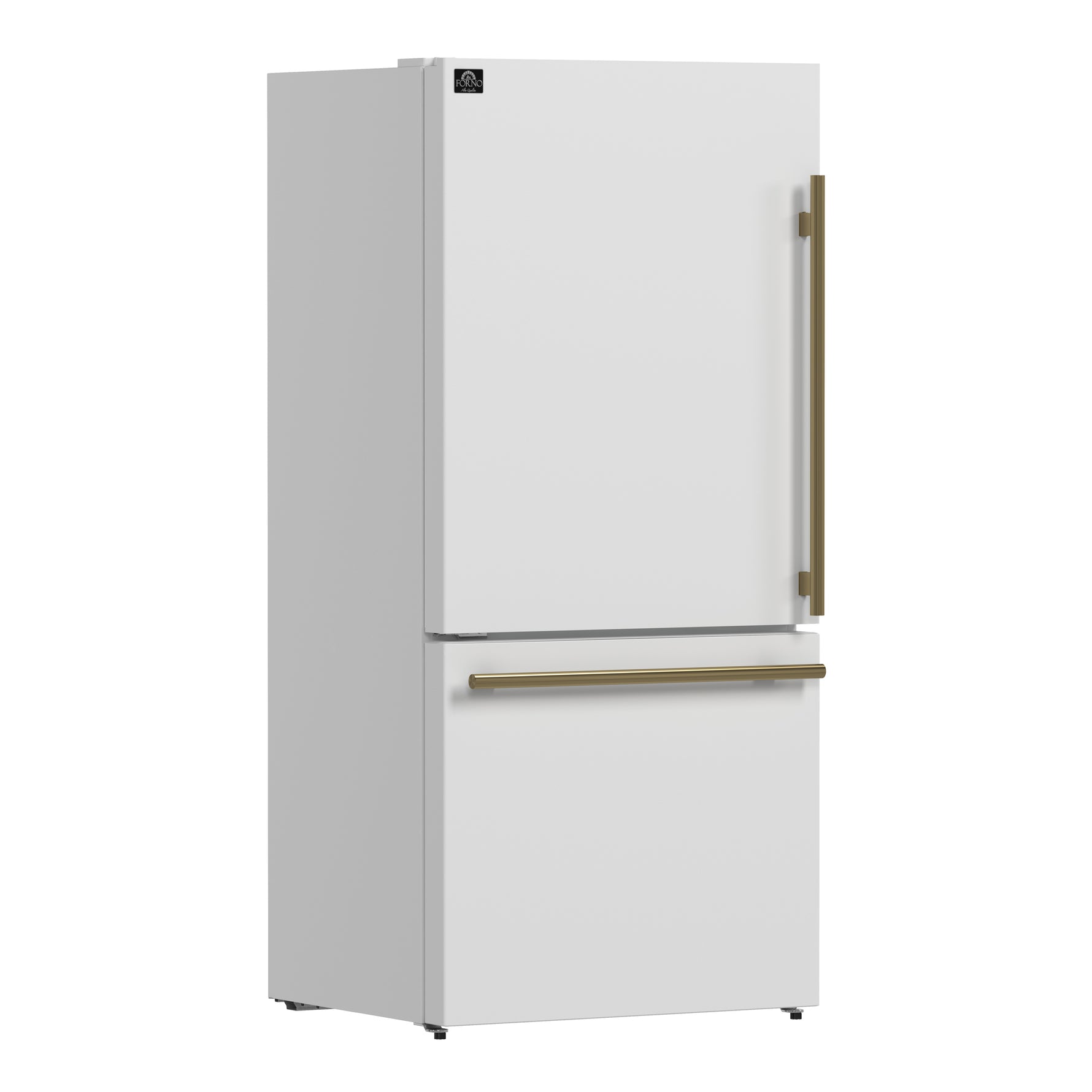 Forno Milano 2-Piece 62-Inch Freestanding Dual Bottom Freezer Refrigerator, White – 34.4 cu.ft, Touch Control, Ice Maker - BonPrix Électroménagers