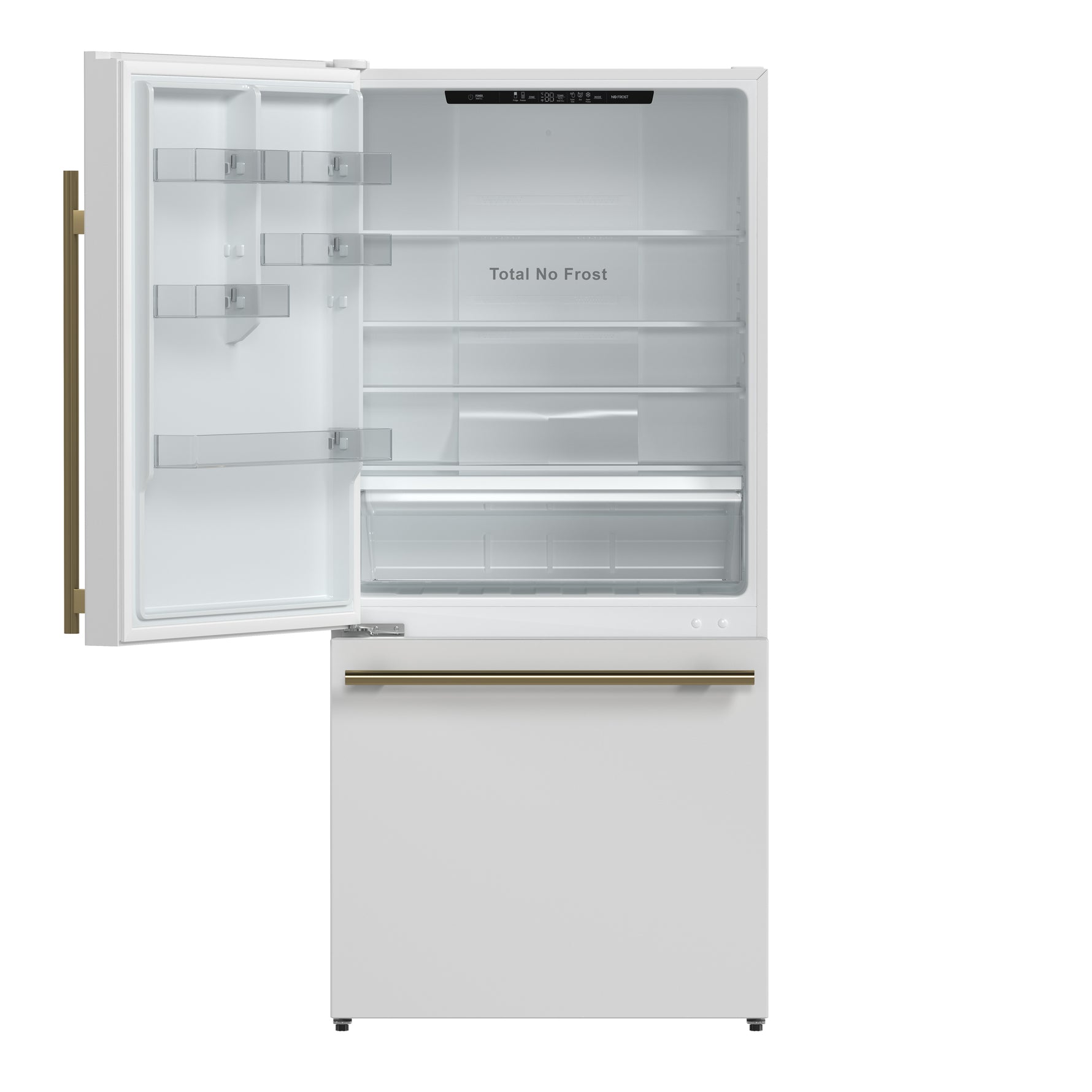 Forno Milano 2-Piece 62-Inch Freestanding Dual Bottom Freezer Refrigerator, White – 34.4 cu.ft, Touch Control, Ice Maker - BonPrix Électroménagers
