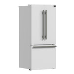Forno Gallipoli Espresso 30-Inch White French Door Refrigerator, Bottom Freezer, 17.5 Cu. Ft., No Frost, Ice Maker