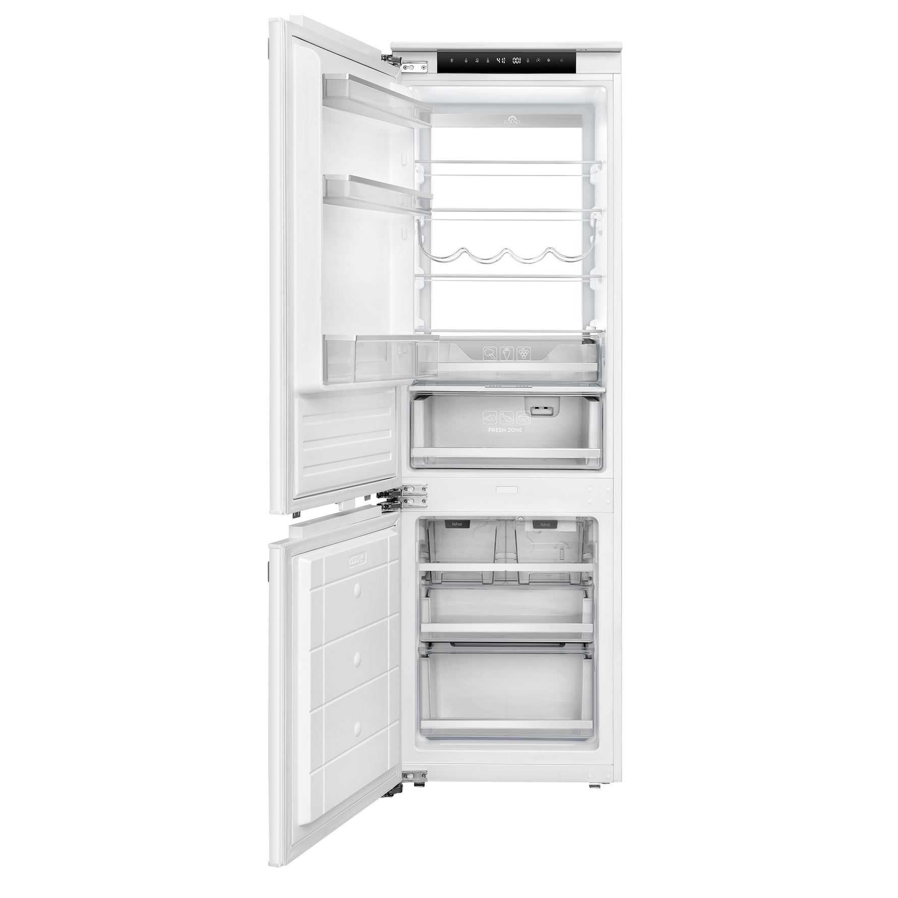 Forno Rivestito 22 Inch Panel Ready Bottom Freezer Refrigerator, 8.3 cu. ft., Ice Maker, Total No Frost, Fast Cool & Fast Freeze - BonPrix Électroménagers