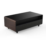 Forno Evoluto Tavolo 51-Inch Smart Coffee Table with Wood-Accent Sides – Dual Cooling Zones, Wireless Charging Pad & Built-In Bluetooth Speakers - BonPrix Électroménagers