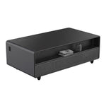 Forno Evoluto Tavolo 51-Inch Black Smart Coffee Table – Dual Refrigerator Drawers, Bluetooth 5.0 Audio, Wireless Charging & RGB Ambient Light - BonPrix Électroménagers