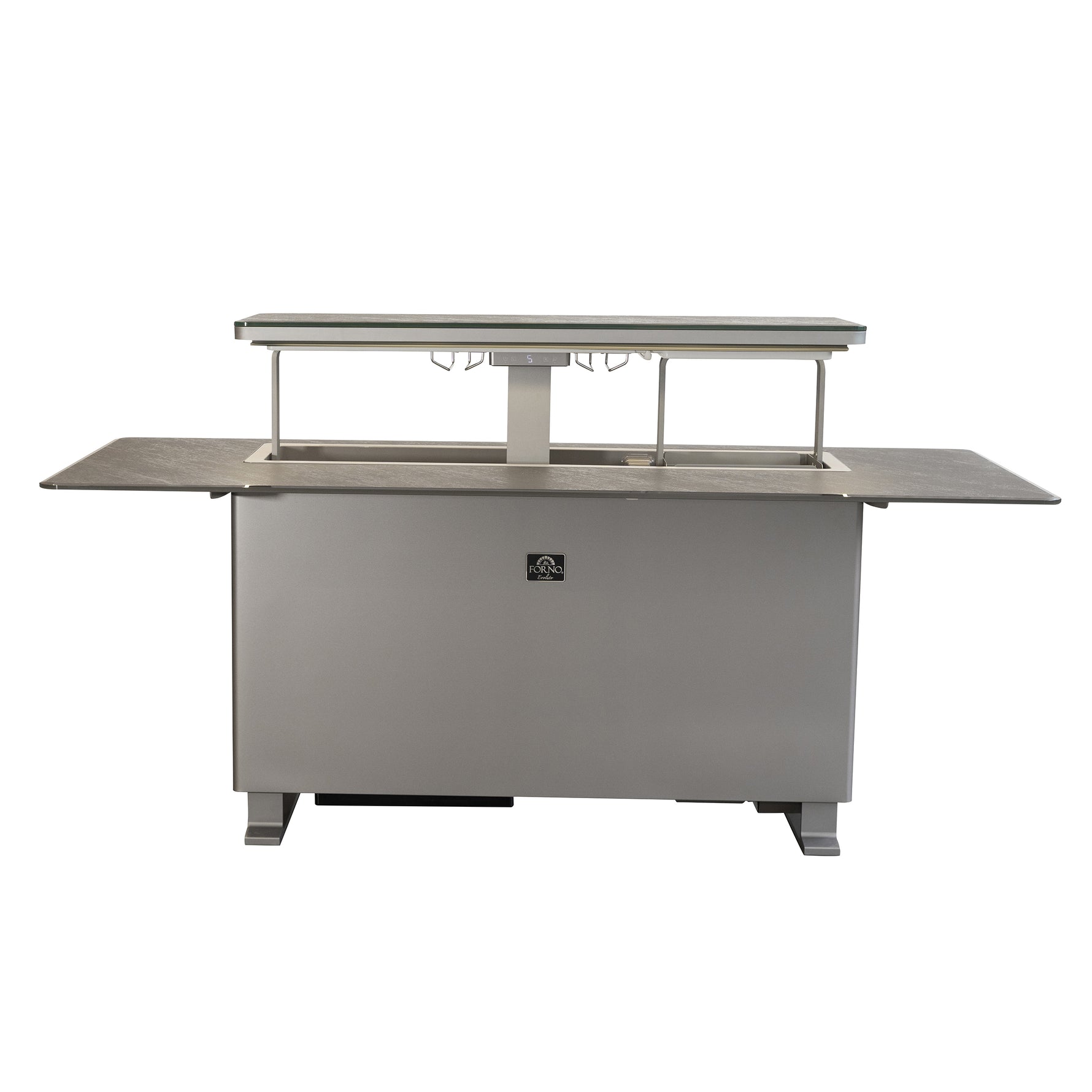 Elevato Smart Bar Table, Sandstone Black, 5.3 cu.ft fridge and freezer with Bluetooth control - BonPrix Électroménagers