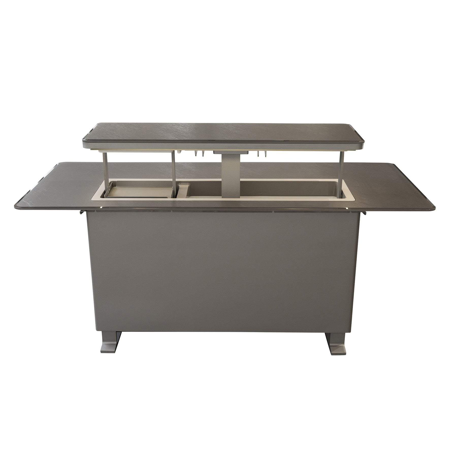 Elevato Smart Bar Table, Sandstone Black, 5.3 cu.ft fridge and freezer with Bluetooth control - BonPrix Électroménagers