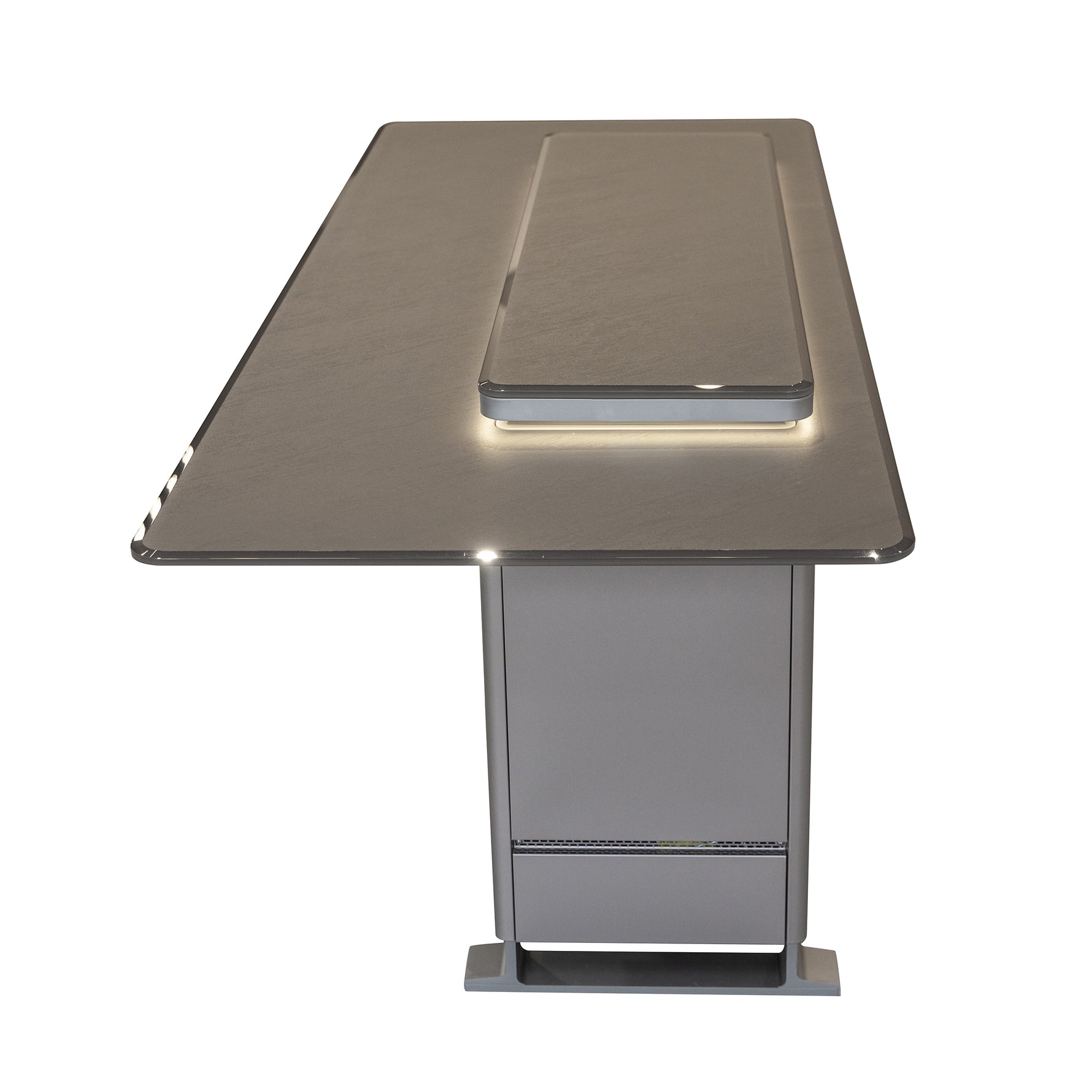Elevato Smart Bar Table, Sandstone Black, 5.3 cu.ft fridge and freezer with Bluetooth control - BonPrix Électroménagers