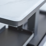 Elevato Smart Bar Table in White, 5.3 cu.ft fridge and freezer with Bluetooth control - BonPrix Électroménagers
