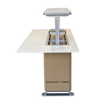 Elevato Smart Bar Table in White, 5.3 cu.ft fridge and freezer with Bluetooth control - BonPrix Électroménagers
