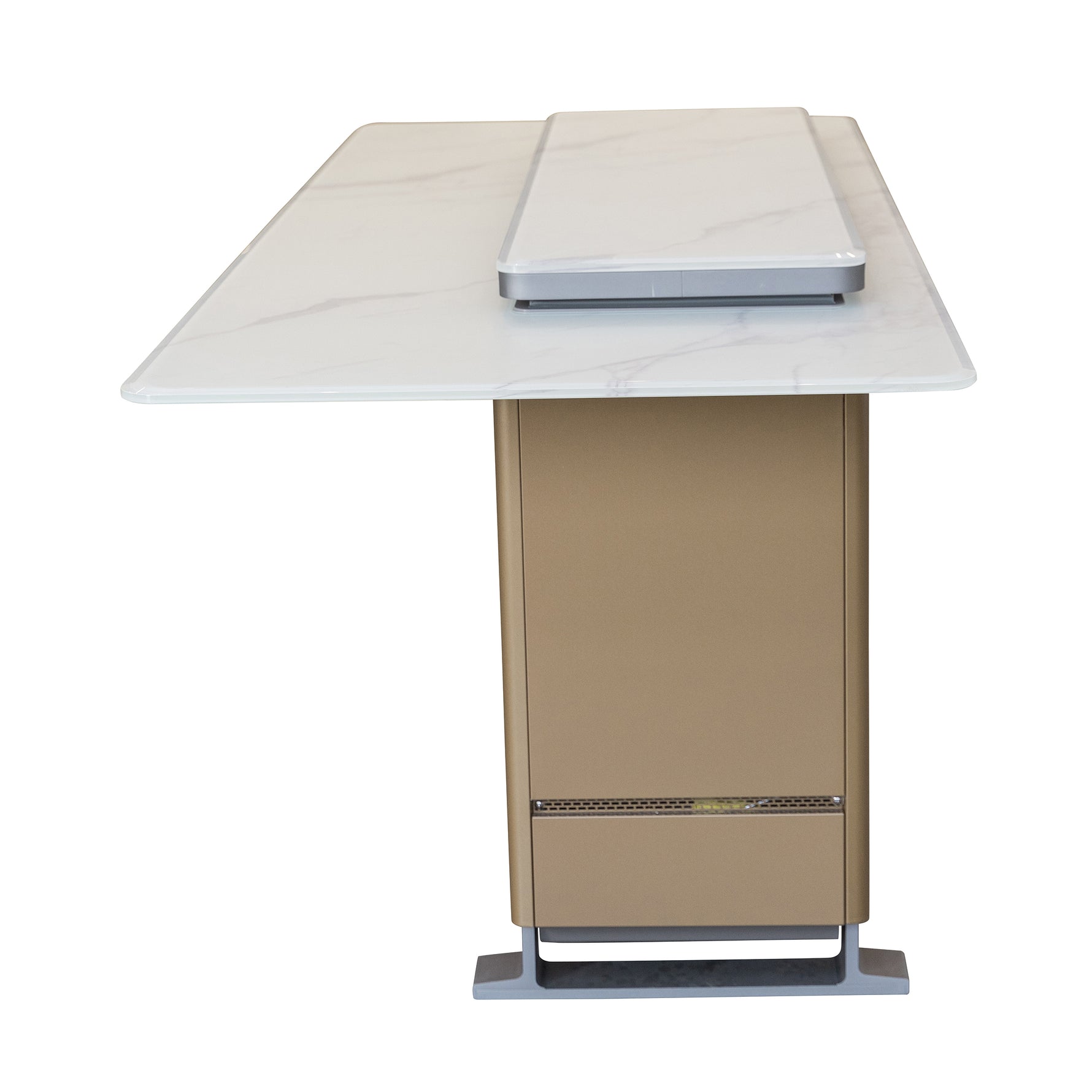 Elevato Smart Bar Table in White, 5.3 cu.ft fridge and freezer with Bluetooth control - BonPrix Électroménagers