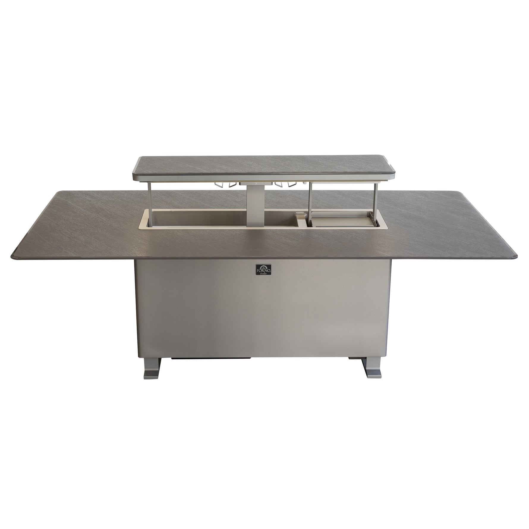 Cinetico Smart Dining Table, Sandstone Black, 5.3 cu.ft fridge and freezer with Bluetooth control - BonPrix Électroménagers