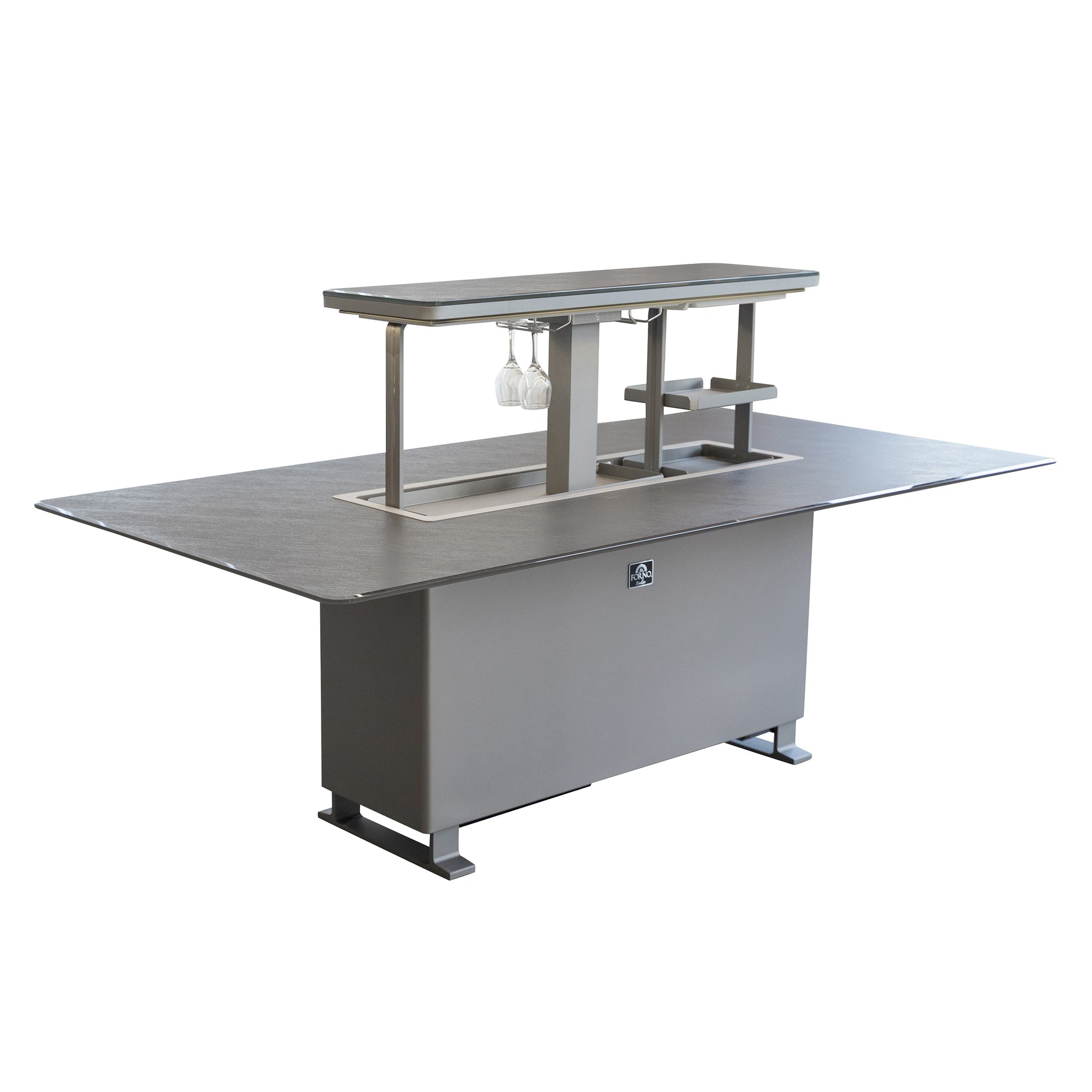 Cinetico Smart Dining Table, Sandstone Black, 5.3 cu.ft fridge and freezer with Bluetooth control - BonPrix Électroménagers