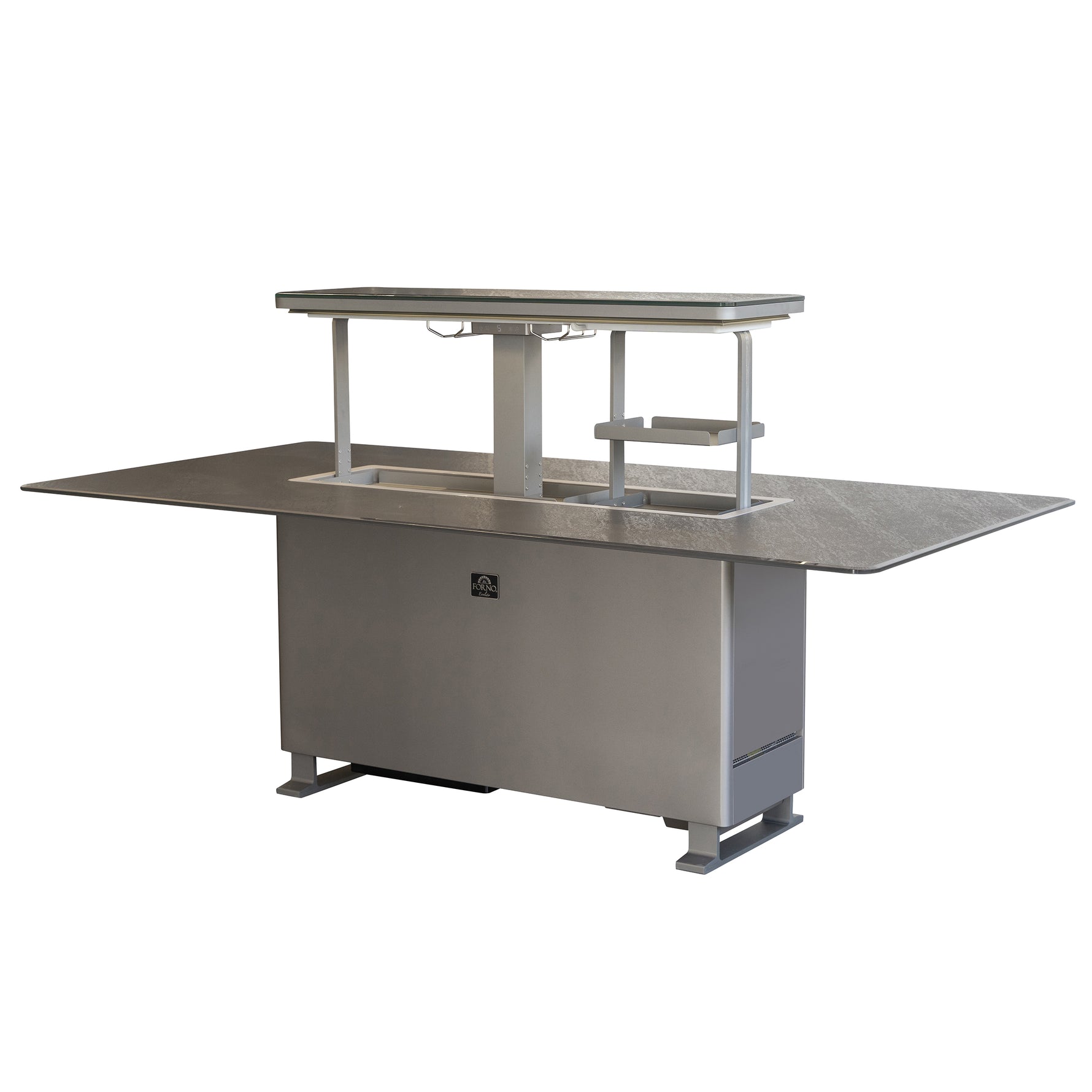 Cinetico Smart Dining Table, Sandstone Black, 5.3 cu.ft fridge and freezer with Bluetooth control - BonPrix Électroménagers