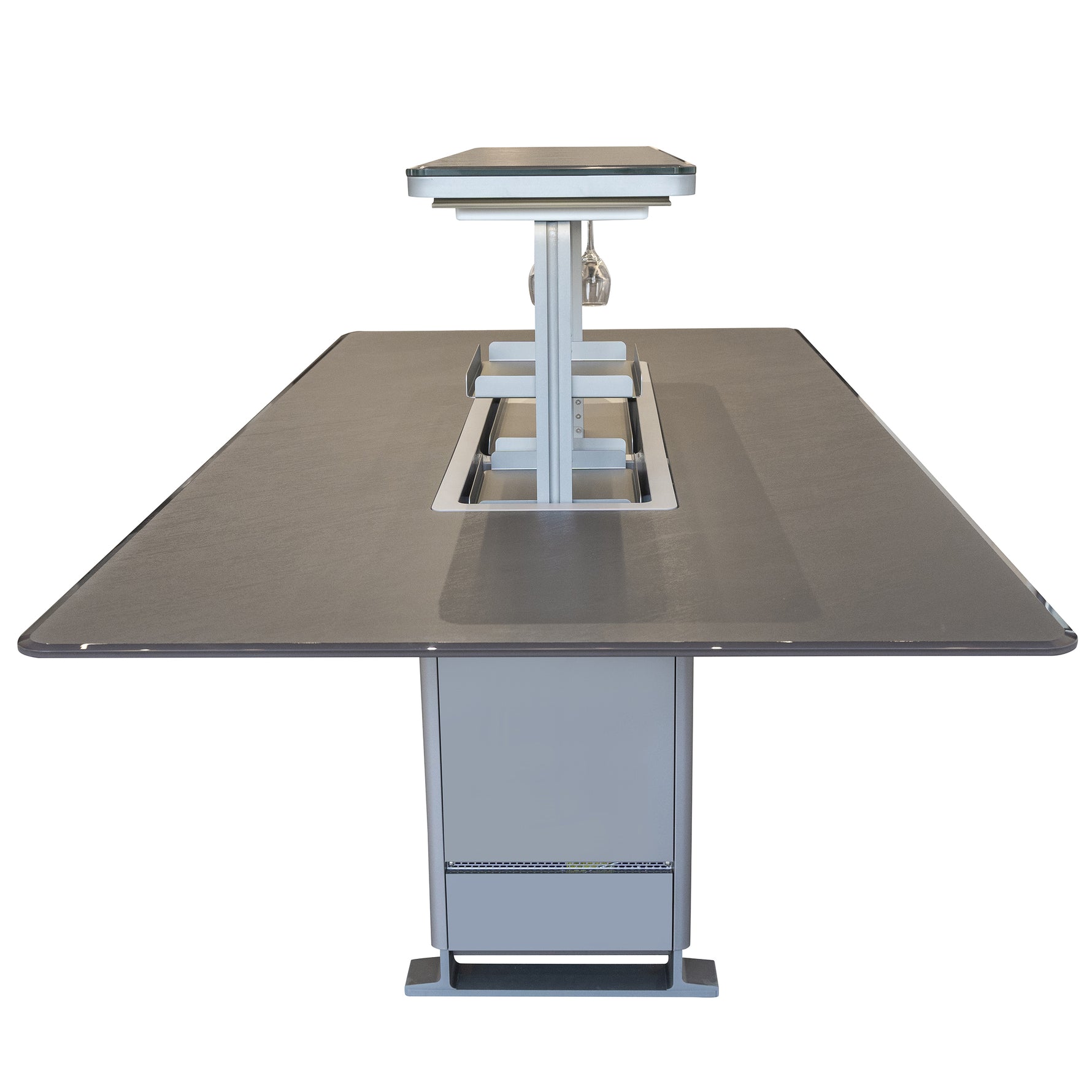 Cinetico Smart Dining Table, Sandstone Black, 5.3 cu.ft fridge and freezer with Bluetooth control - BonPrix Électroménagers