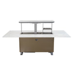 Cinetico Smart Dining Table in White, 5.3 cu.ft fridge and freezer with Bluetooth control - BonPrix Électroménagers