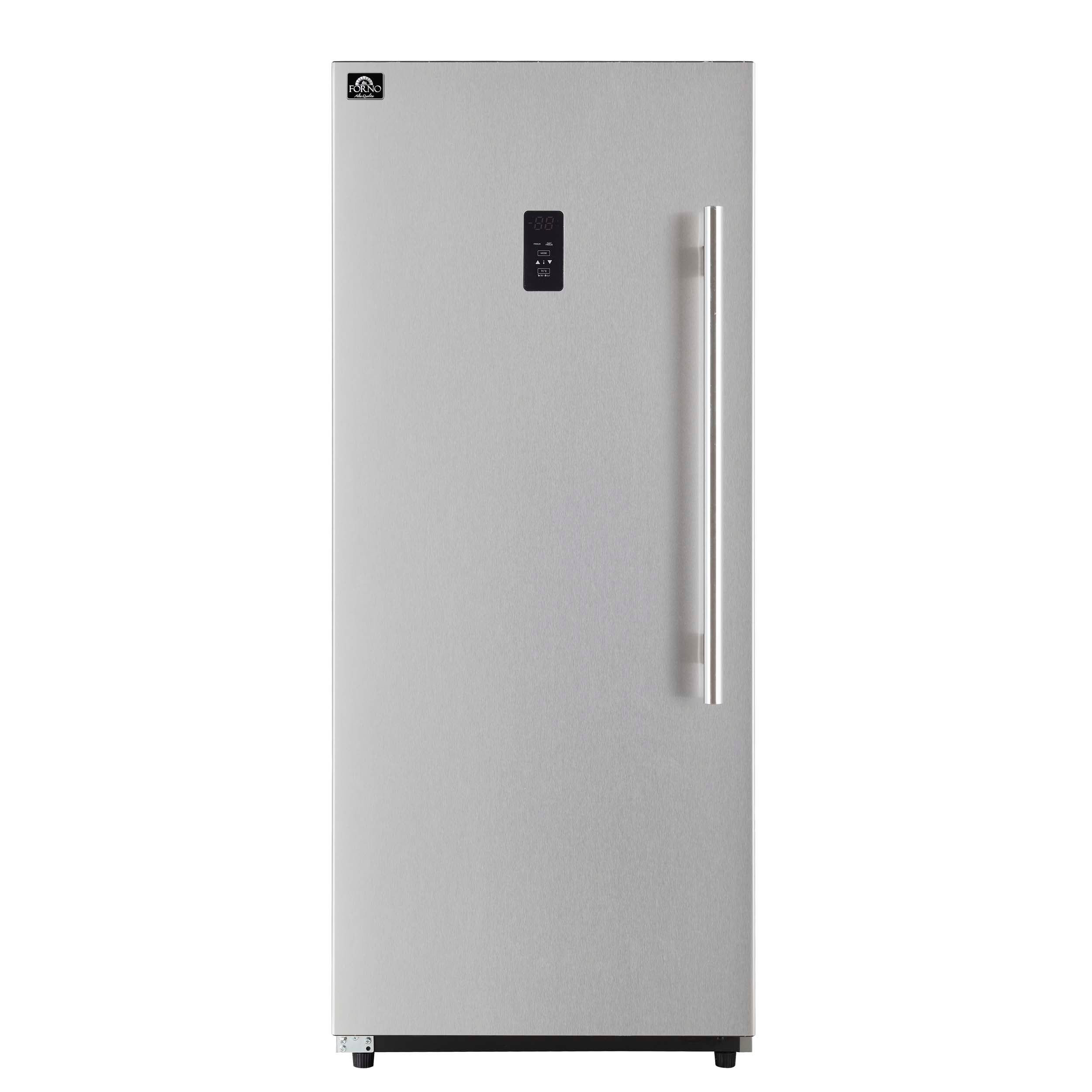 Forno Fortezza 28 Inch Left-Swing Freezer, Stainless Steel with Automatic Ice Maker - BonPrix Électroménagers