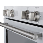 Forno Vomero 30-Inch Double Wall Oven, White, 10 cu.ft Total Capacity, 7100W Convection, Mechanical Controls, Manuel Steam Clean - BonPrix Électroménagers