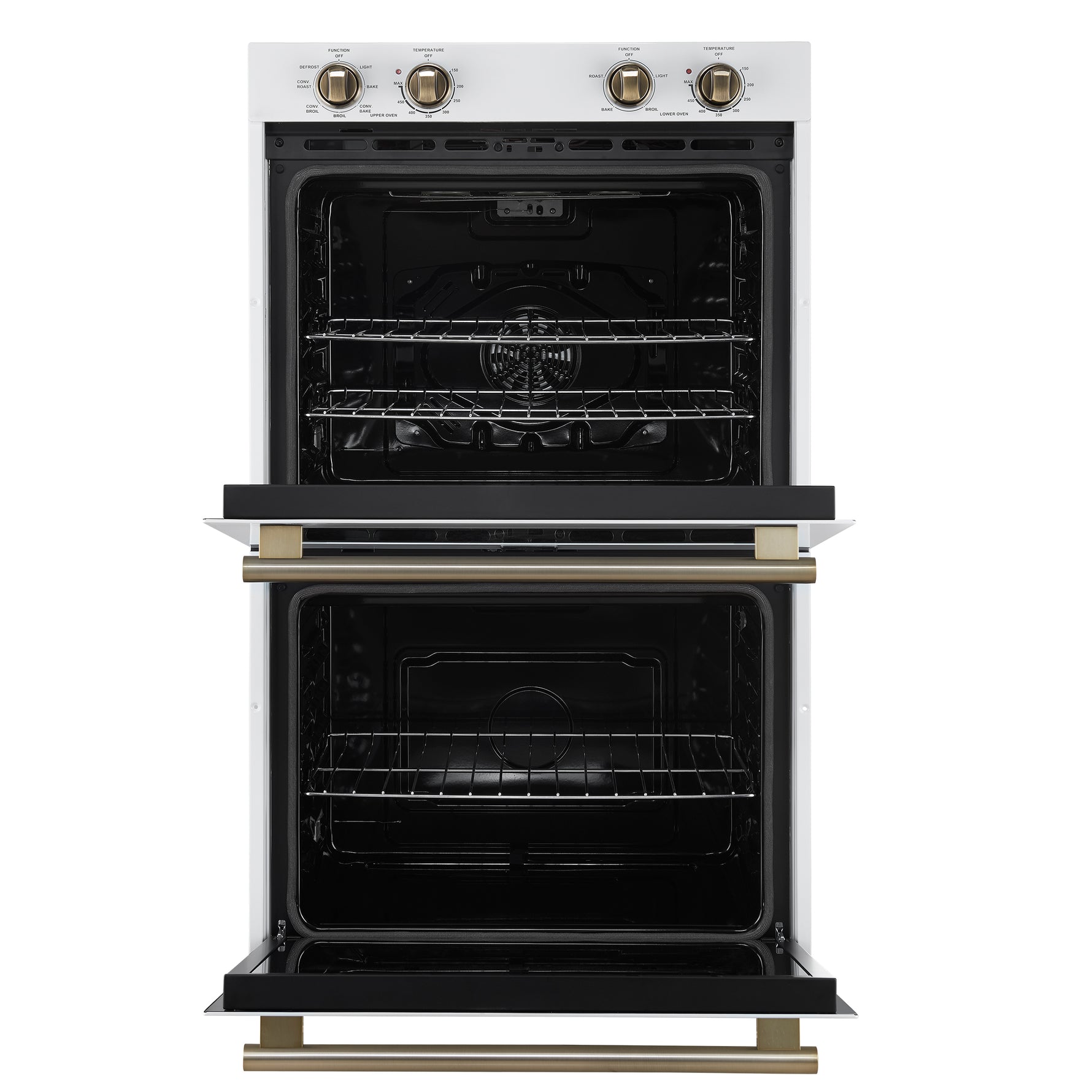 Forno Vomero 30-Inch Double Wall Oven, White, 10 cu.ft Total Capacity, 7100W Convection, Mechanical Controls, Manuel Steam Clean - BonPrix Électroménagers