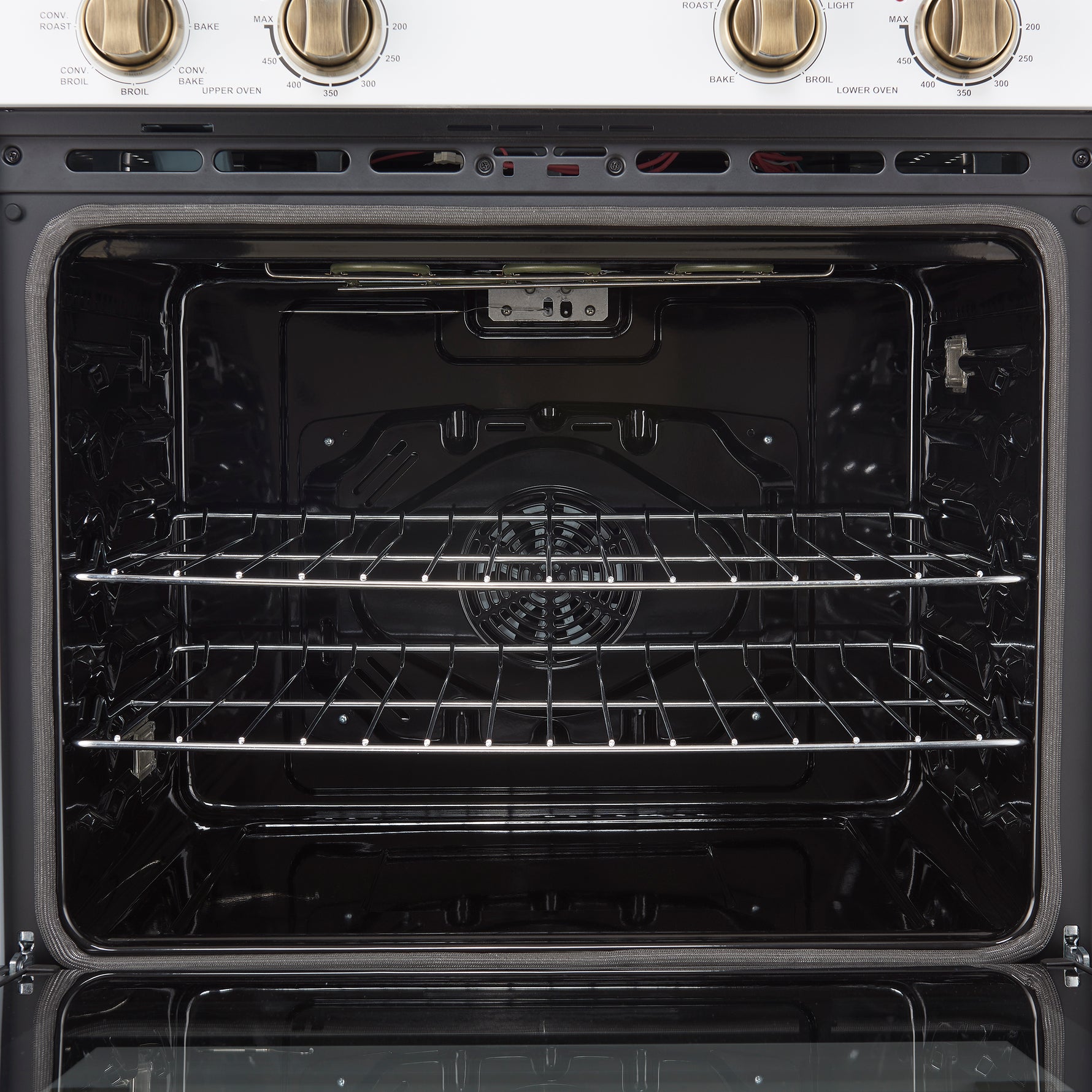 Forno Vomero 30-Inch Double Wall Oven, White, 10 cu.ft Total Capacity, 7100W Convection, Mechanical Controls, Manuel Steam Clean - BonPrix Électroménagers