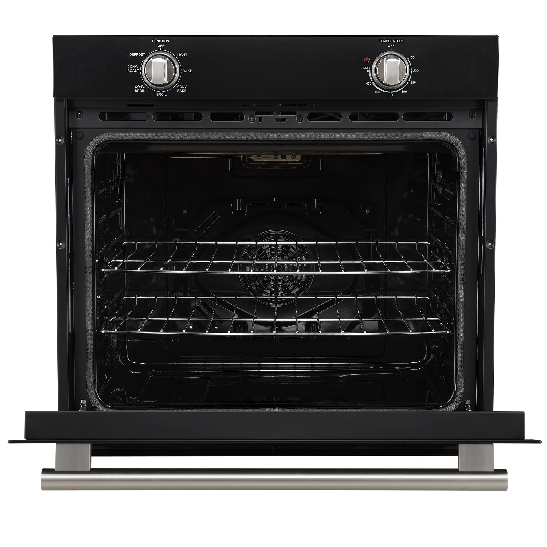 Forno Vomero 30-Inch Wall Oven, Black, 5 cu.ft Capacity, 3550 Watts Convection, Mechanical Controls, Manuel Steam Clean - BonPrix Électroménagers
