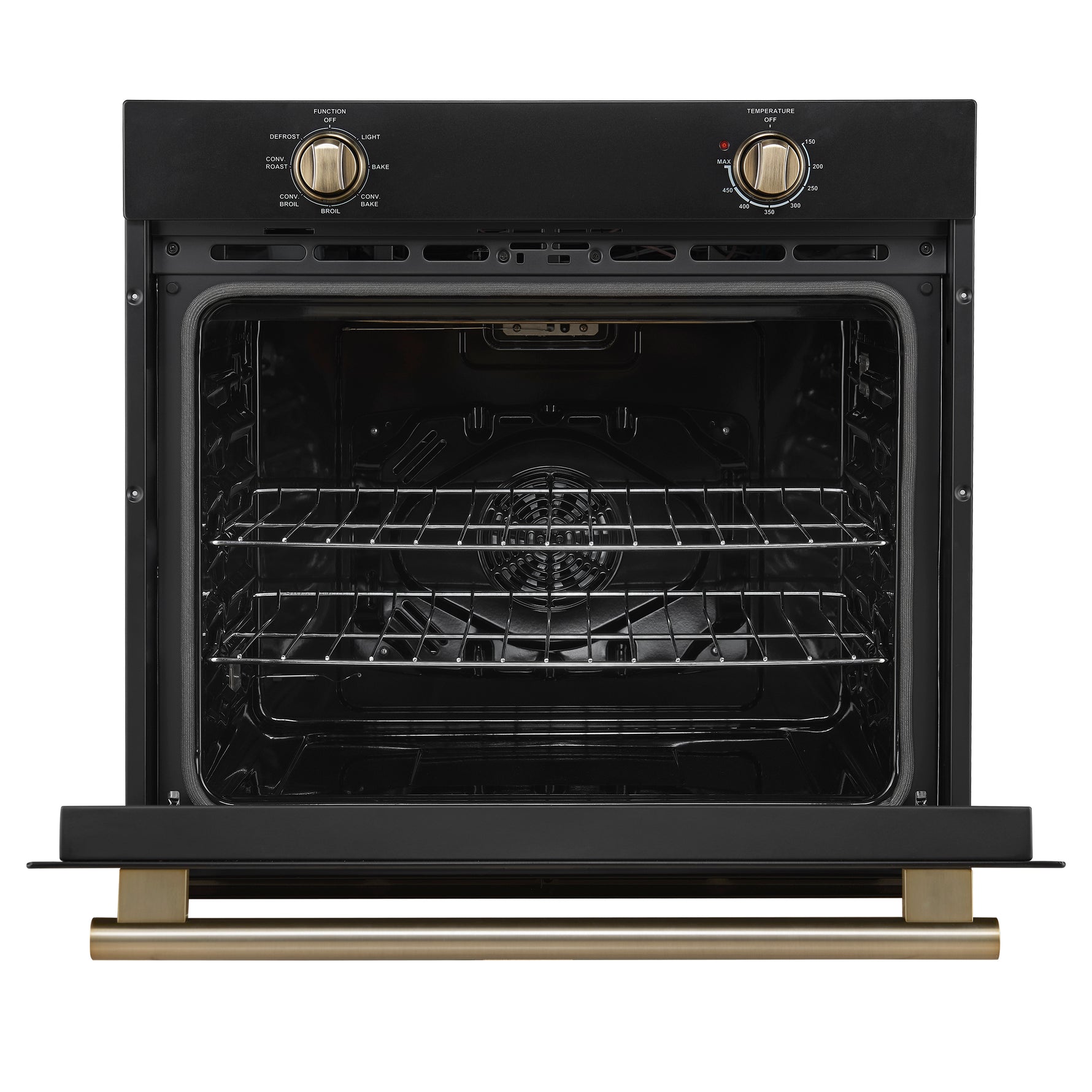 Forno Vomero 30-Inch Wall Oven, Black, 5 cu.ft Capacity, 3550 Watts Convection, Mechanical Controls, Manuel Steam Clean - BonPrix Électroménagers